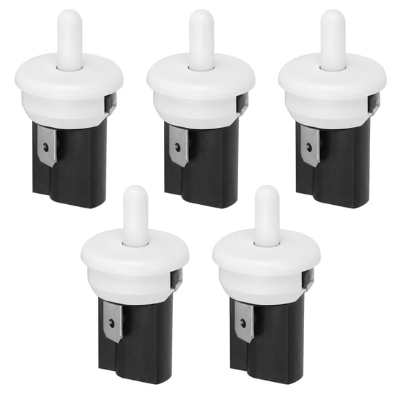 NFTIGB Refrigerator Door Light Switch Momentary Normally Closed PBS-35 3A 250V AC Premium Replacement Parts for Fridge Cabinet Lighting Control, 5-Pack (0.59 inches / 1.5 cm)