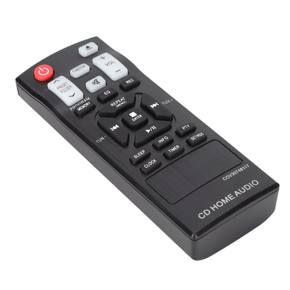 NFTIGB Replacement Remote Control for LG CD Home Audio COV30748117, Portable Wear Resistant Wireless Controller, 32.8ft Range, ABS Material, Black (4.72 inches / 12 cm)