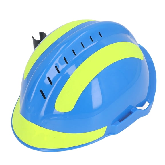 NFTIGB Rescue Hard Hat Adjustable Lining Heat Resistant Shock Absorbing Slotted Construction Safety Work Helmet Blue Dual-Unit Cap Size 20.87-24.80 inches / 53-63 cm Heavy Duty Protection Pack of 1