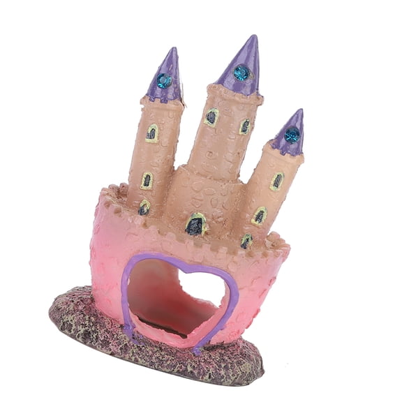 NFTIGB Resin Cartoon Castle Shape Ornaments Landscape Decoration for Aquarium Fish Reptiles Tank (5.12 inches / 13 cm)