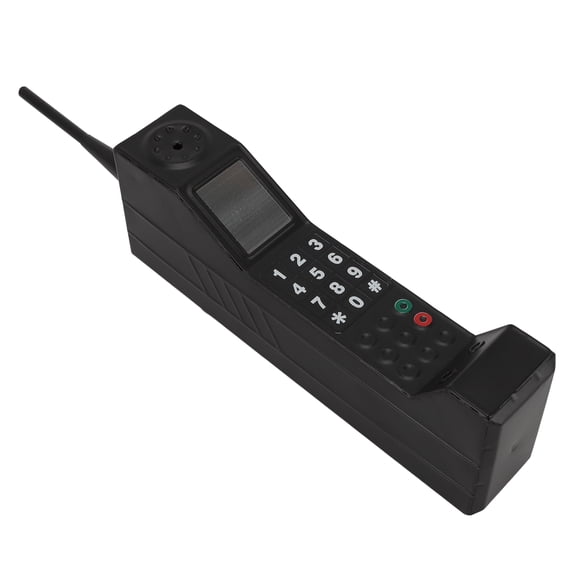 NFTIGB Retro Mobile Phone Prop Vintage Old Fashioned Brick Cell Phone Template Iron Ornament Decoration for Photography 12.6 inches / 32 cm, Black