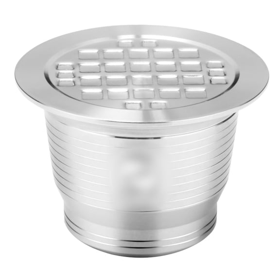 NFTIGB Reusable Coffee Capsule Compatible with Nespresso Stainless Steel Refillable Coffee Pods Kit with Scoop Brush and Powder-press Ring Square Hole 1.44 x 1.06 inches / 36.7x26.9mm