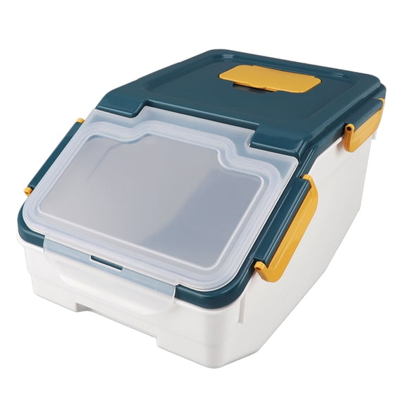 NFTIGB Rice Storage Container Airtight Thicken Sealed Multi Functional Grain Bin for Dry Food Deep Lake Blue 11 lbs / 5 kg