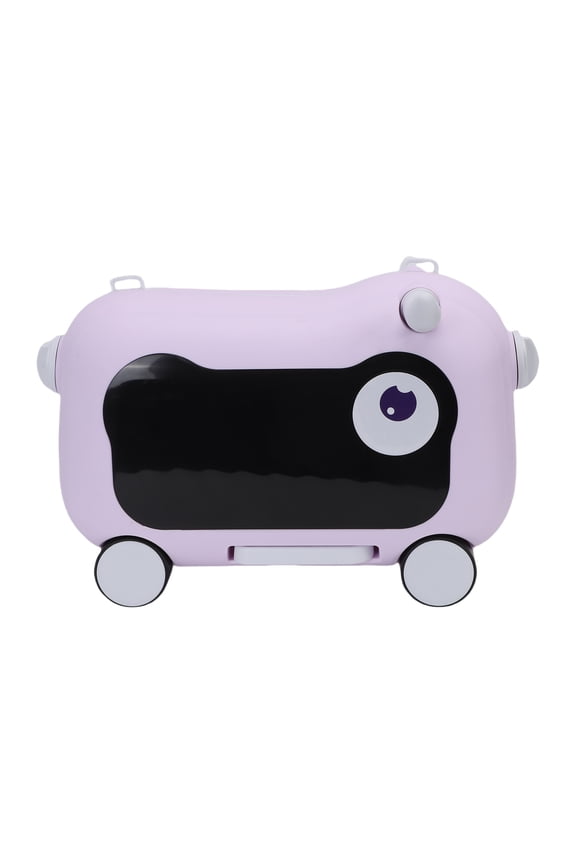 Ride On Carry On Luggage Multi Functional Large Capacity Airline Travel Suitcase for Boarding With Wheels And Straps, Durable ABS Hard Shell Kids Luggage Set, 18.5 in / 47 cm, Purple