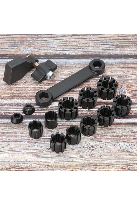 Ring Engraving Block Micro Pave Setting Tool Jewelry Making Kit with 12 Rubber Sleeves Hex Wrench (3.9 inches / 9.9 cm)