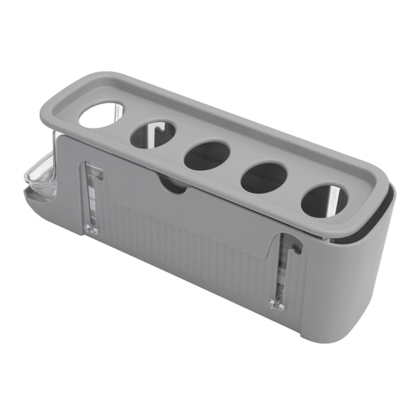 NFTIGB Rolling Egg Dispenser for Refrigerator 2 Tier Automatic Storage Container Space Saving Organizer Fridge Kitchen Cabinet Food Box Plastic Holder Grey 11.8x4.3x3.9 inches