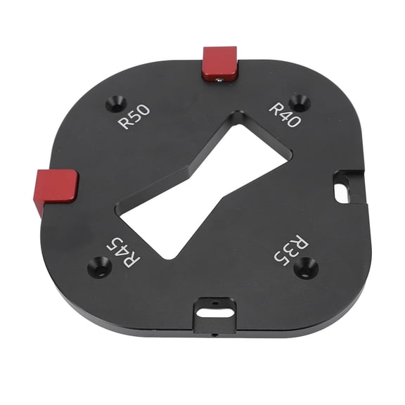NFTIGB Round Corner Template Radius Routing Tool with Locating Block R35 R40 R45 R50 Aluminum Alloy Jigs for Woodworking Carving Chamfering Trimming (7.48 inches / 19 cm) Silver