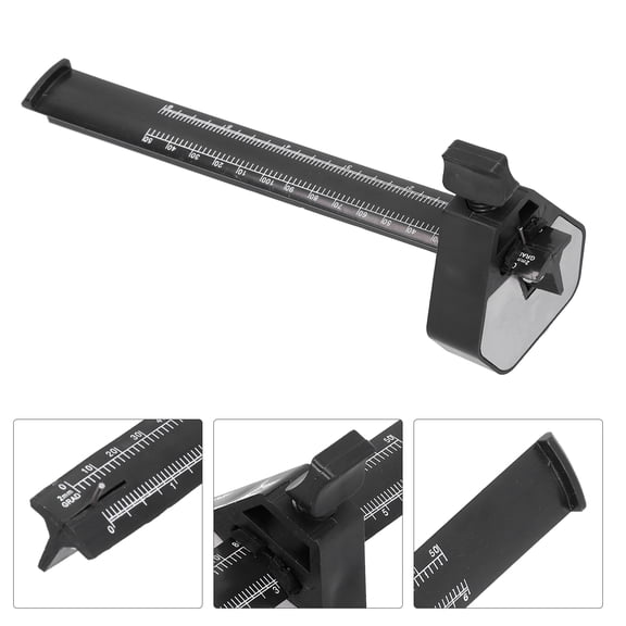 NFTIGB Ruler Scribe Parallel Sliding Marking Gauge Adjustable Woodworking Measuring Tool for Carpenters and DIY Projects, 0-5.9 inches / 0-150 mm Range, ABS Plastic Construction, Black