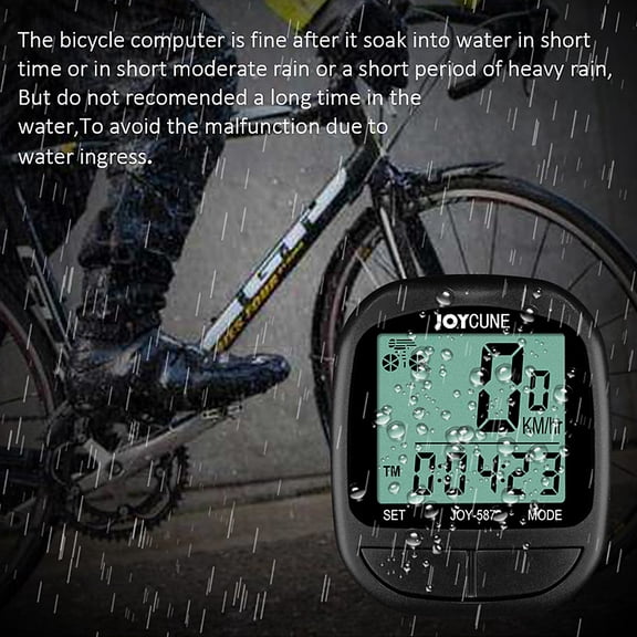 NFTIGB SD-587 Waterproof Wired Bike Computer, Premium Cycling Speedometer and Odometer Stopwatch with Large LCD Display Backlight for Professional Outdoor Cycle Track, 2 Inches / 5.1 cm