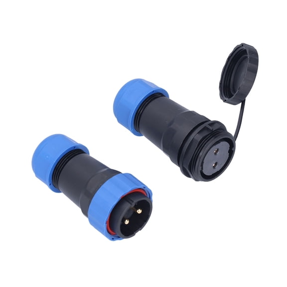 NFTIGB SP28 IP68 Waterproof Aviation Plug Socket, 2-Pin 45A 380V Docking Connector (1.1 inches / 28mm)