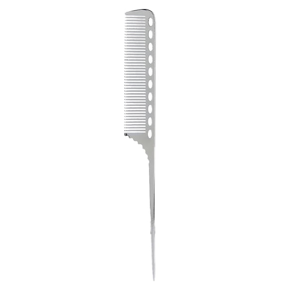 NFTIGB Salon Rat Tail Hair Comb Professional Barber Styling Tool Aluminum Metal Comb for Men and Women, Anti-Static Detangling Tail Comb in Silver, 10 inches / 25.4 cm Length for Precision Sectioning