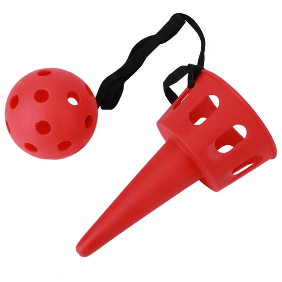 NFTIGB Scoop Toss Set, Red Throw and Catch Ball Game for Kids, Outdoor Coordination Training Toy with 4.13 inches / 10.5 cm Scoops