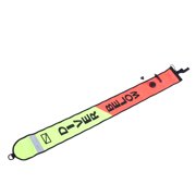NFTIGB Scuba Diving Surface Marker with Valve High Visibility Nylon Buoy 59 inches / 150 cm Orange Yellow Safety Equipment