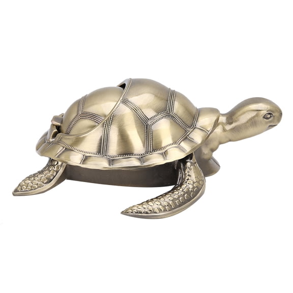 NFTIGB Sea Turtle Shaped Metal Ashtray, Retro Style Windproof Ashtray for Office, Home, and Outdoor Decor, 7.09 inches / 18.0 cm