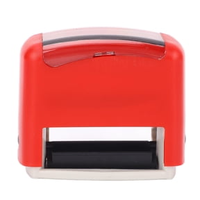 NFTIGB Self Inking Stamp Kit with Letter Number Symbol Template Automatic Press Ink Stamper for Office School Home Red Casing (2.36 x 2.17 inches / 6.0 x 5.5 cm)