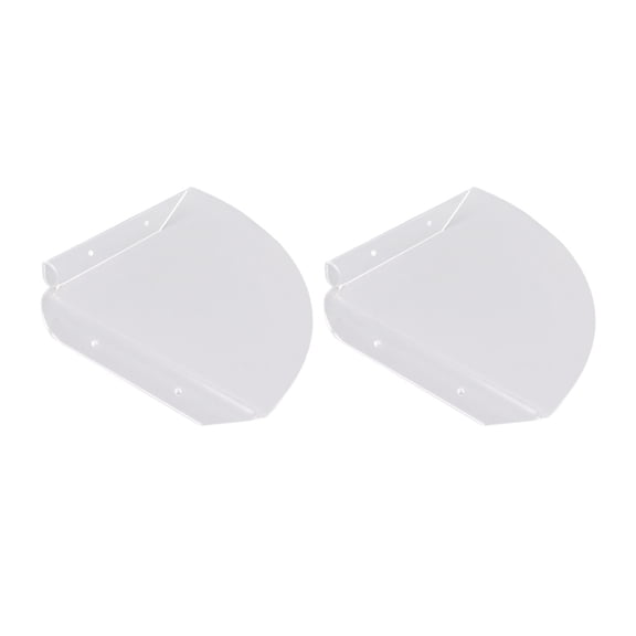 NFTIGB Set of 2 Acrylic Wall Mount Floating Corner Shelves Clear Quarter Round Hanging Display Shelf for Collectibles Speakers Bathroom Storage, Transparent (8.27 inches / 21 cm)