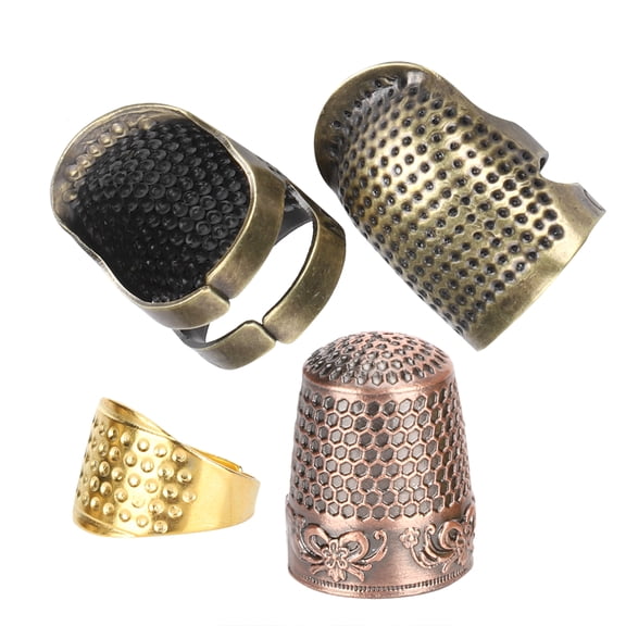NFTIGB Sewing Thimble Set Finger Protector Cross-Stitch Household Manual Knitting Quilting DIY Tools Adjustable Craft Accessories (2.76 inches / 7.00 cm)