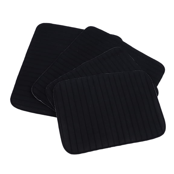 NFTIGB Shock Absorbing Quilted Horse Leg Wraps, Comfortable Snug Fit Equine Bandage Pads for Pressure Sores Prevention, Breathable Polyester and Sponge Leg Support, 4 Pack (Black)
