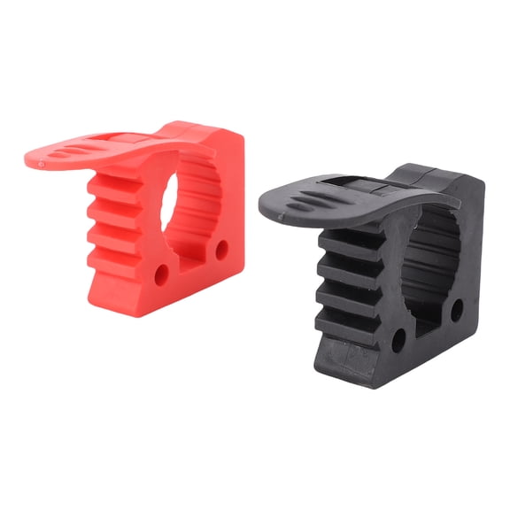 NFTIGB Shovel Holder Black Red Quick Release Rubber Clamp Mounting Bracket Fits 1.14 to 1.43 in (2.9 to 3.6 cm) Tool Handles for Trucks UTV ATV Offroad