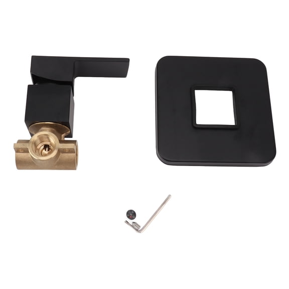 NFTIGB Shower Valves Wall Mount Copper Faucet Rough In Valve Bathroom Trim Kit Single Handle Tub Mixer Hot And Cold System Black Finish For Home Improvement 5.51 inches