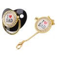 thumbnail image 1 of NFTIGB Silicone Baby Pacifier BPA Free Rhinestone Design Infant Soother for 6 to 18 Months Old Newborns, Wide-Neck Anti-Colic Vent Breast-Like Soft M Size, Black (2.75 inches / 7 cm), 1 of 9
