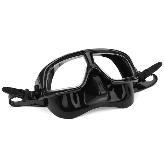 NFTIGB Silicone Diving Goggles Professional Anti-Fog Comfortable Waterproof Snorkeling Equipment[cite: 1]. Adult Mask Set[cite: 1], High-Clarity Wide View Gear (7.87 inches / 20.0 cm) - Black.
