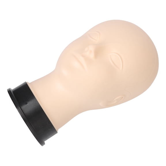 NFTIGB Silicone Lash Mannequin Head Realistic Skin Texture Makeup Practice Head for Eyelash Extension Training, Eyebrow Tattoo, Massage and Face Painting Practice (10.6 inches / 27 cm) Light Skin