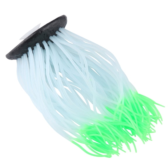 NFTIGB Simulation Artificial Silicone Sea Anemone Coral Ornament for Aquarium Fish Tank Decor, Glow in the Dark Aquatic Landscape Enhancer, Safe and Non-Toxic Submersible Decoration, Green color