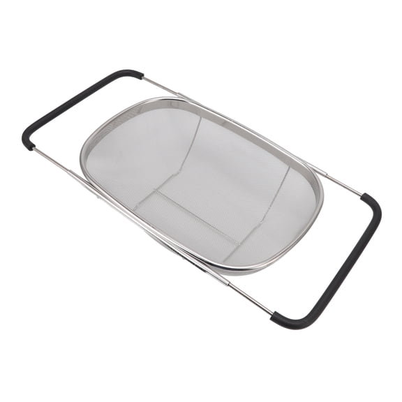 NFTIGB Over The Sink Colander Stainless Steel Telescopic Strainer Basket Expandable Kitchen Washing Drying Tool for Veggies Fruits Dishes 13.4 inches / 34 cm Silver