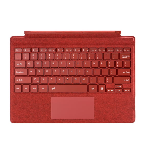 NFTIGB Slim Magnetic Wireless Bluetooth 5.1 Keyboard for Microsoft Surface Pro 3 4 5 6 7 Red 7-Color Backlit Type-C Rechargeable Office Typing Accessory with 450mAh Built-in Battery Capacity