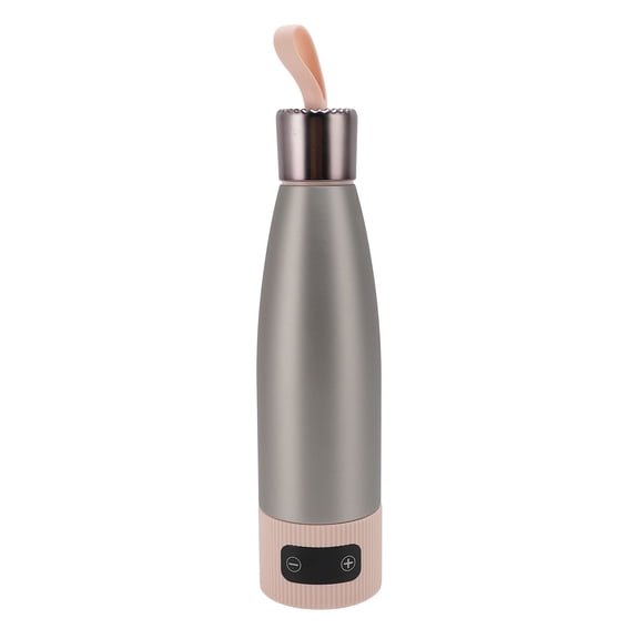 NFTIGB Small Electric Water Bottle 350ML / 11.8 oz Portable Travel Kettle Stainless Steel Cordless Heating 15000mAh Battery Pink