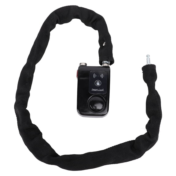 NFTIGB Smart BT Vehicle Chain Lock Anti-Theft APP Control 110dB Alarm IP44 Waterproof Electric Bike Motorcycle Accessories 31.5 inches / 80 cm Black