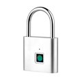 thumbnail image 1 of NFTIGB Smart Biometric Padlock, Keyless Fingerprint Lock with 20 Users Capacity, IP56 Waterproof Anti-Theft Security for Luggage and Cabinets (2.99 x 1.81 inches / 76 x 46 mm), Silver, 1 of 6