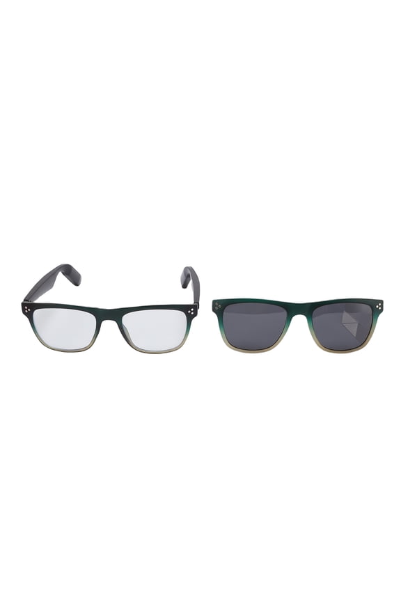Smart Bluetooth 5.3 Glasses Open Ear Audio Sunglasses Built-in Noise Reduction Mic IPX4 Waterproof Blue Light Blocking Lenses Compatible with iOS Android Devices Black