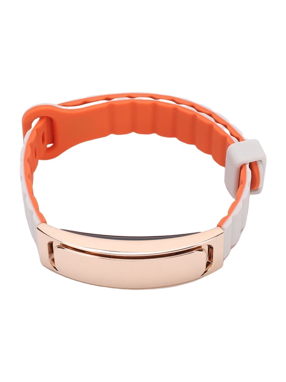 Smart Bracelet S3 Fitness Wellness Tracker for Adult Step Counting Sleep Detection Multi Motion Modes Golden Orange, 10.43 inches / 26.5 cm