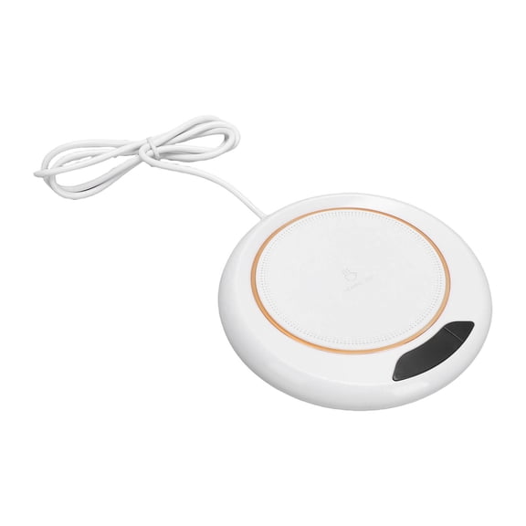 NFTIGB Smart Electric Cup Warmer Heating Plate for Home & Office (White, 5.51 inches / 14 cm) - Adjustable Temperature Fast Heating Beverage Heater with Automatic Shut-Off