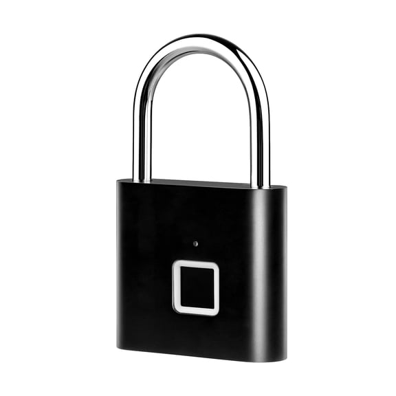 NFTIGB Smart Fingerprint Padlock, Keyless Biometric Lock with 20 Fingerprints Capacity, IP56 Waterproof Anti-Theft Security for Locker and Backpack (2.99 x 1.81 inches / 76 x 46 mm), Black