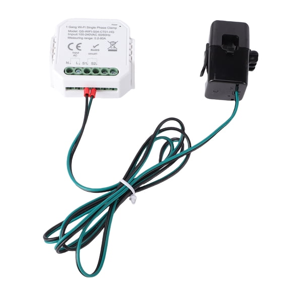 NFTIGB Smart Home Energy Monitor Single Phase Meter WiFi Consumption Gauge Real-Time Data Display for Solar PV System Tuya App (3.94 inches / 10 cm)