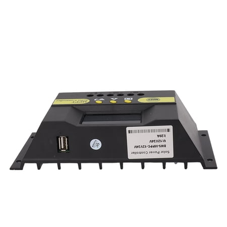 NFTIGB Solar Charge Controller MPPT 12V 24V Auto LCD Display Comprehensive Protection Functions Solar Regulator for Off-Grid Power System 20A Aluminum Housing (7.4 inches / 18.7 cm)