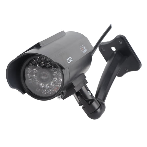 NFTIGB Solar Powered Waterproof Imitation Dummy Security Fake Camera With Flashing LED Light. Indoor Outdoor Decoy Surveillance System With Realistic Blinking Red Indicator.