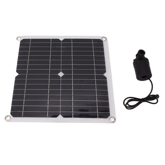 NFTIGB Solar Water Pump Kit 50W Solar Panel 22W Submersible Fountain Pump Battery Box Timing Controller