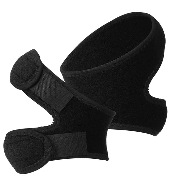 NFTIGB Sport Dual Patella Knee Strap Belt Knee Brace Protective Gear for Men Running Basketball Athletics, Black, One Size (0.10 lbs / 47 g)