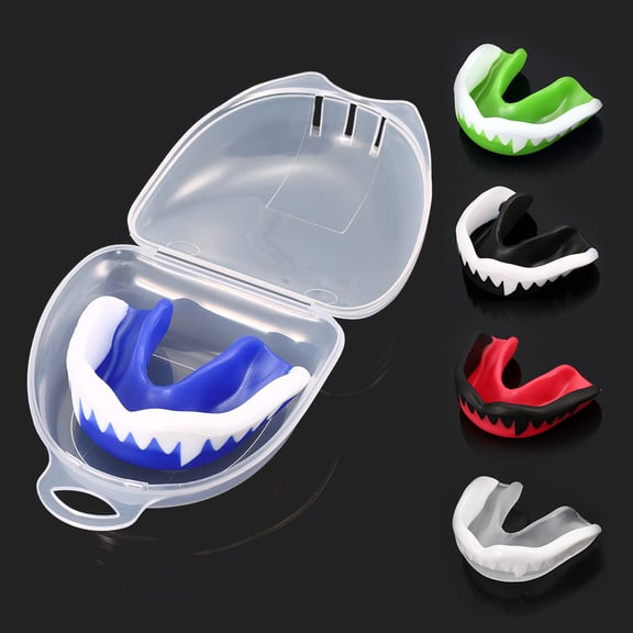 NFTIGB Sports Mouth Guard, Food Grade EVA Tooth Protector for Boxing, Karate, Muay Thai & Contact Sports, 2.5 inches / 6.4 cm - Green
