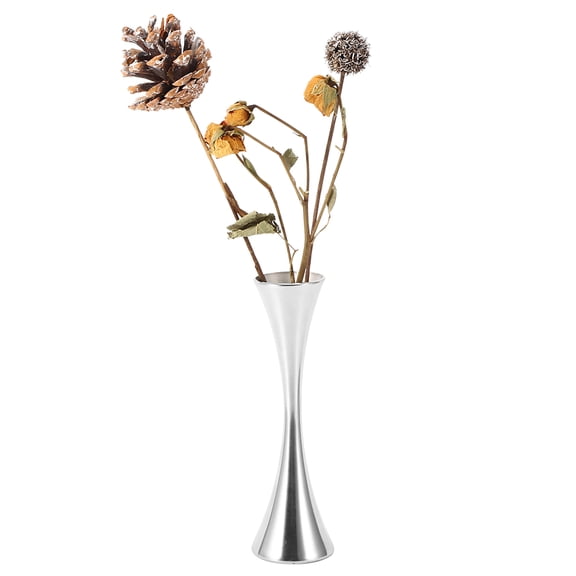 NFTIGB Stainless Steel Flower Vase Modern Single Bud Table Centerpiece 6.7 in / 17 cm