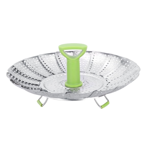 NFTIGB Stainless Steel Folding Mesh Dish Fruit Vegetable Steamer Basket Kitchen Cooking Tool Compact Expandable Nonstick Food Insert for Pot 9 Inches / 22.8 cm Perfect Cooking Accessories