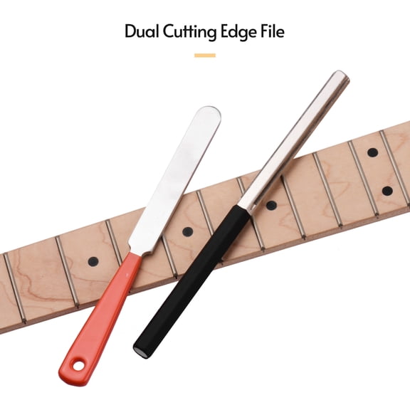 NFTIGB Stainless Steel Guitar Fret Crowning File Set Luthier Repairing Tools for Guitar, Bass, Ukulele, Mandolin, Banjo (12.5 inches / 32 cm)