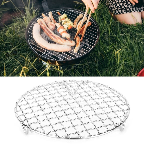 NFTIGB Stainless Steel Non-Stick BBQ Rack Barbecue Mesh Grill Net Accessory, 6.5 Inches / 16.5 cm Round