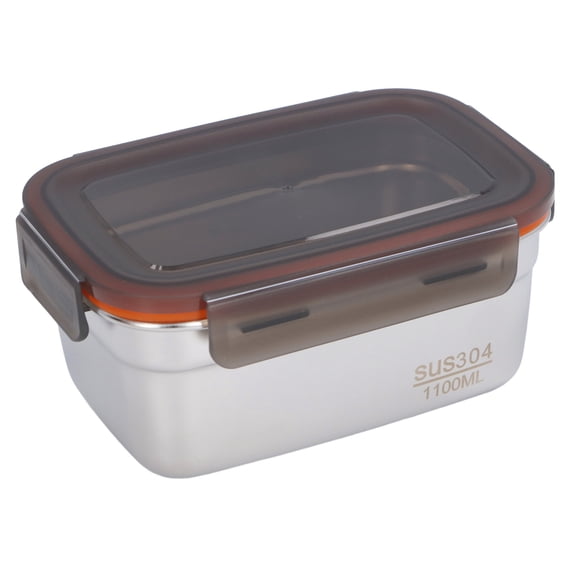NFTIGB Stainless Steel Rectangular Food Storage Container, Airtight Leakproof Lunch Box for Home and Travel, 1100ML 18.5x10x8.5cm / 7.3x3.9x3.3in