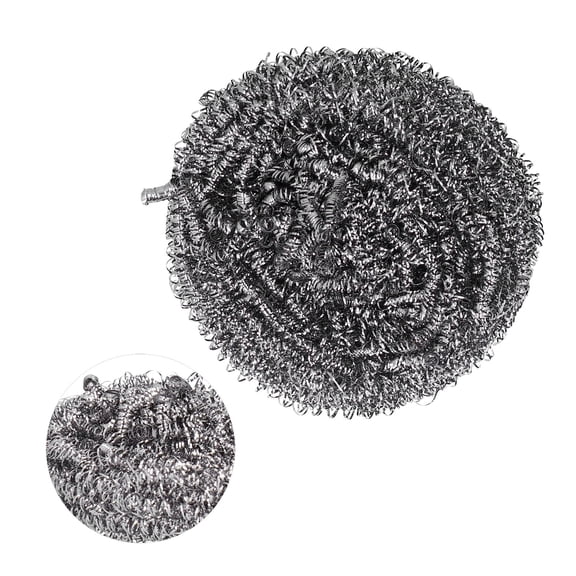 NFTIGB Stainless Steel Scrubber Cleaning Ball Scouring Pad for Kitchen Pots Pans Dishes Ovens Sinks Heavy Duty Rust Resistant Multi Surface Cleaning Tool 2.8 inches / 7 cm