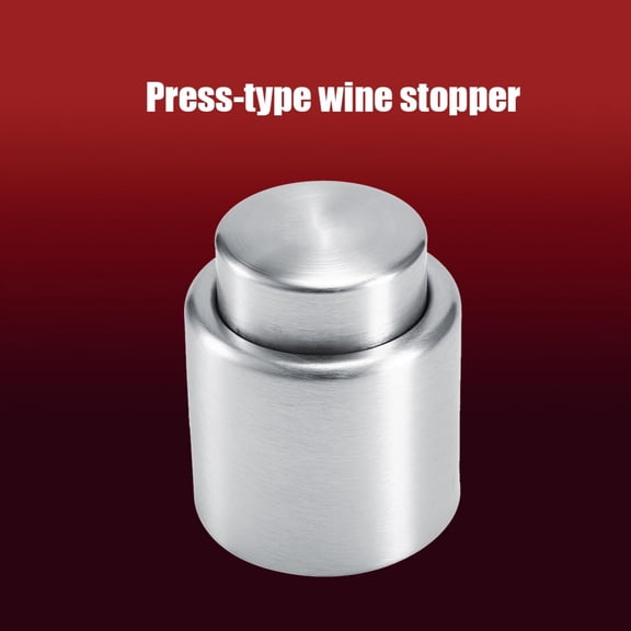 NFTIGB Stainless Steel Vacuum Wine Stopper, Reusable Champagne Saver and Wine Cork Replacement Cap for Preserving Red Wine Freshness, 1.97 inches / 5 cm